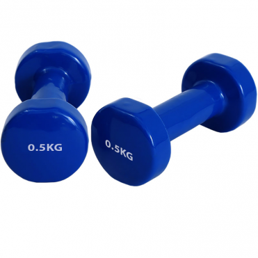 Гантель виниловая DB200 0.5 кг (1 шт.) (синяя) 10018229